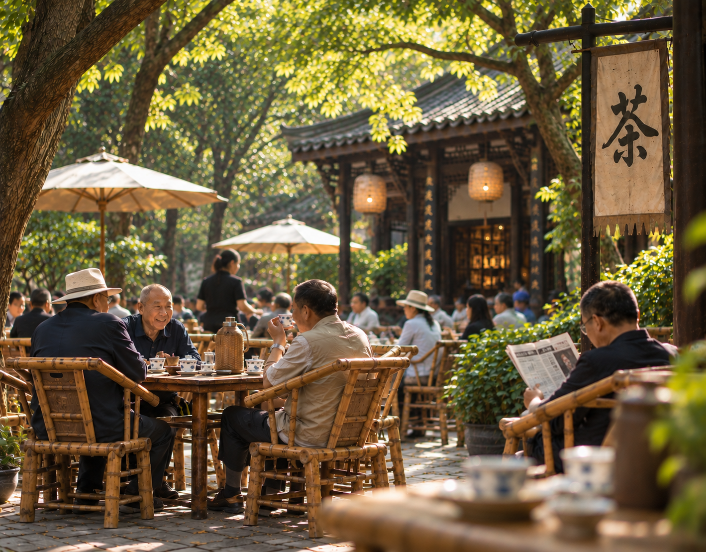 An ordinary tea-house moment in China